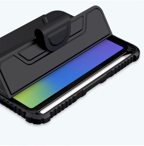 Nillkin Bumper Läderfodral Pro armored Smart Cover med kameraskal och iPad mini 2021 ställ svart