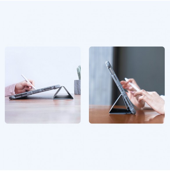 Nillkin Bumper Läderfodral Pro armored Smart Cover med kameraskal och iPad mini 2021 ställ svart