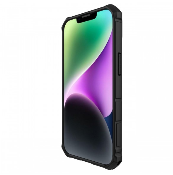 Nillkin CamShield Armor Pro Case Cover iPhone 14 Plus Armor Cover med kameraskydd Ring Stativ Svart