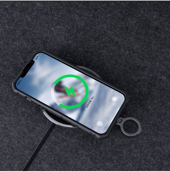 Nillkin CamShield Armor Pro Case Cover iPhone 14 Plus Armor Cover med kameraskydd Ring Stativ Blå