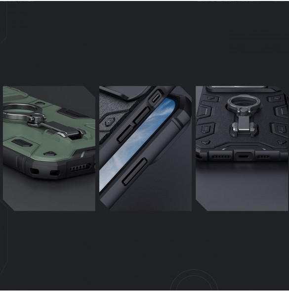 Nillkin CamShield Armor Pro Case Cover iPhone 14 Pro Armor Cover med kameraskydd Ring Stativ Blå