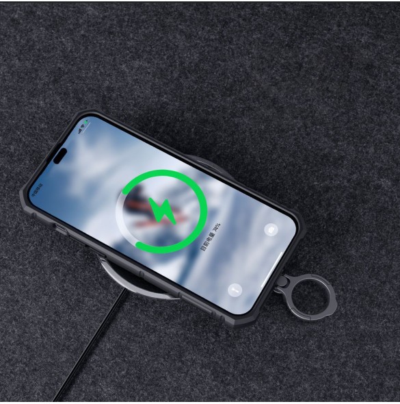 Nillkin CamShield Armor Pro Case Cover iPhone 14 Pro Max Armor Cover med kameraskydd Ring Stativ Blå
