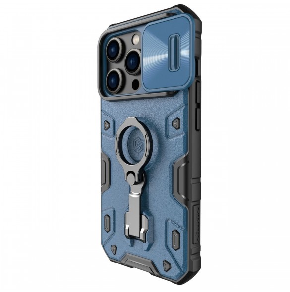 Nillkin CamShield Armor Pro Magnetic Case för iPhone 14 Pro Magnetic MagSafe Cover med kameraskydd blå