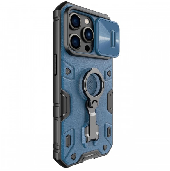 Nillkin CamShield Armor Pro Magnetic Case för iPhone 14 Pro Magnetic MagSafe Cover med kameraskydd blå