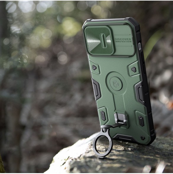 Nillkin CamShield Armor Pro Magnetic Case för iPhone 14 Pro Magnetic MagSafe Cover med kameraskydd blå