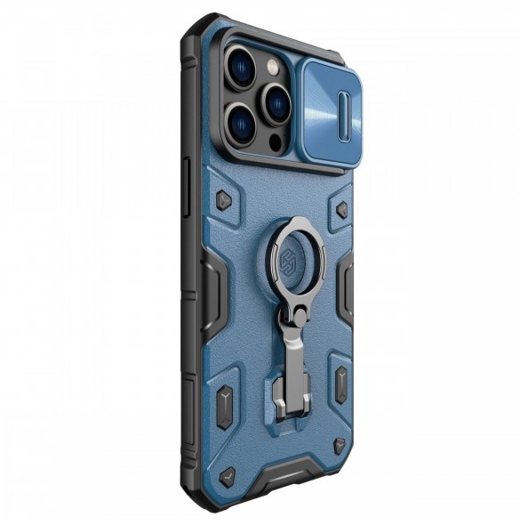 Nillkin CamShield Armor Pro Magnetic Case för iPhone 14 Pro Max Magnetic MagSafe Cover med kameraskydd blå