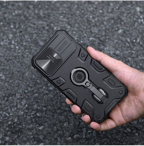 Nillkin CamShield Armor Pro Magnetic Case för iPhone 14 Pro Max Magnetic MagSafe Cover med kameraskydd blå