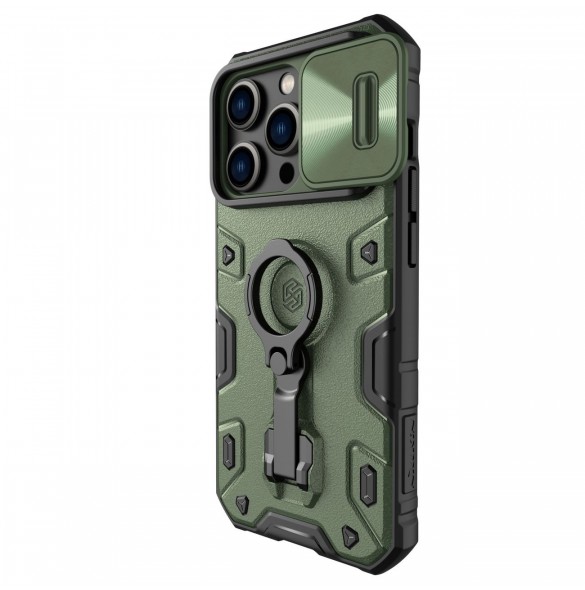 Nillkin CamShield Armor Pro Magnetic Case iPhone 14 Pro Magnetic MagSafe Cover med kameraskydd Mörkgrön