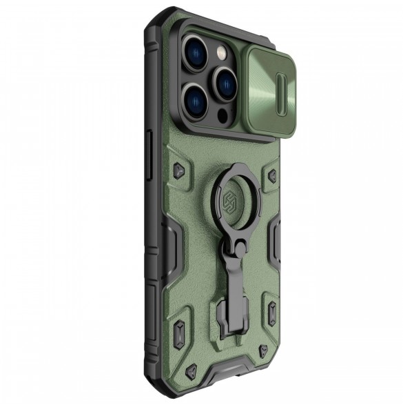 Nillkin CamShield Armor Pro Magnetic Case iPhone 14 Pro Magnetic MagSafe Cover med kameraskydd Mörkgrön