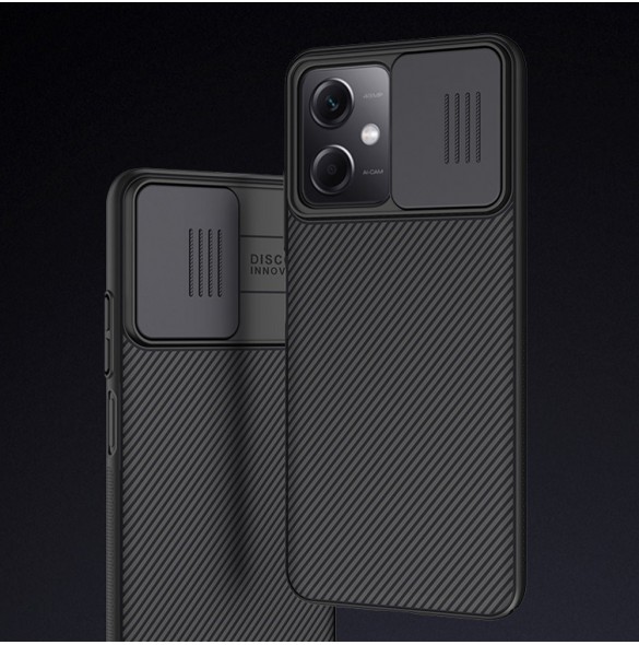 Nillkin CamShield-fodral för Xiaomi Redmi Note 12 5G / Poco X5 5G-fodral med kamerahölje svart
