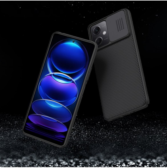 Nillkin CamShield-fodral för Xiaomi Redmi Note 12 5G / Poco X5 5G-fodral med kamerahölje svart