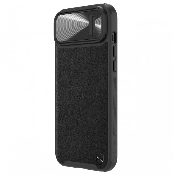 Nillkin CamShield Leather S Fodral iPhone 14 skal med kameraskal svart