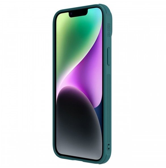 Nillkin CamShield Leather S Fodral iPhone 14 Plus skal med kameraskal grönt