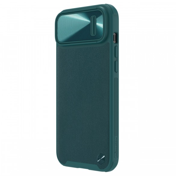 Nillkin CamShield Leather S Fodral iPhone 14 Plus skal med kameraskal grönt