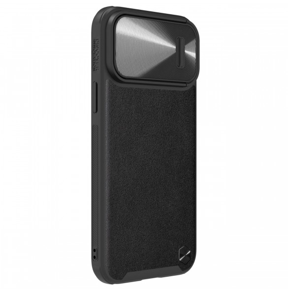 Nillkin CamShield Leather S Fodral iPhone 14 Pro skal med kameraskal svart