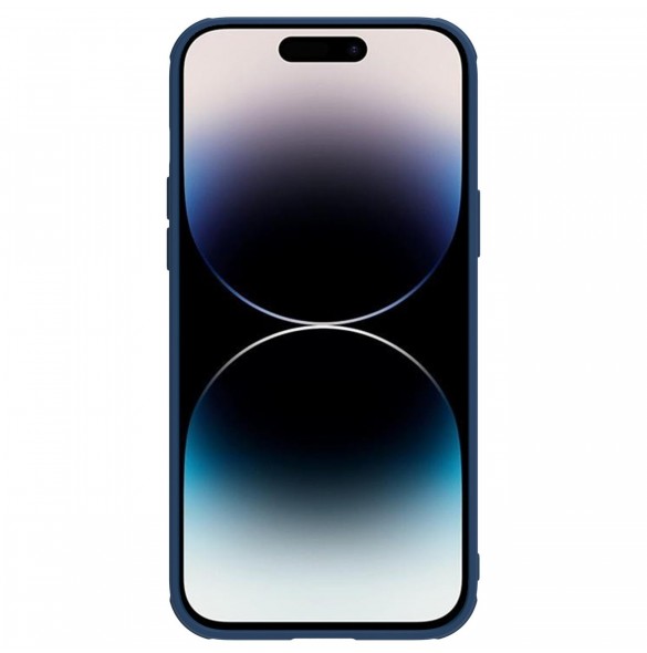 Nillkin CamShield Leather S Fodral iPhone 14 Pro skal med kameraskal blå