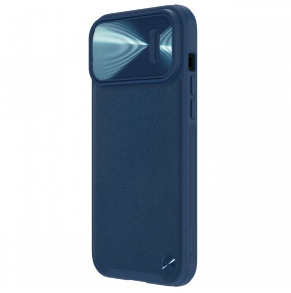 Nillkin CamShield Leather S Fodral iPhone 14 Pro skal med kameraskal blå