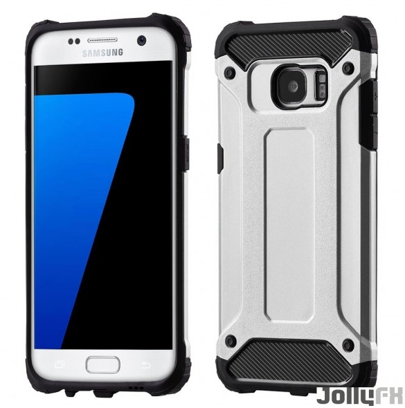 Silver och väldigt snyggt skydd Samsung Galaxy S7 Edge G935.