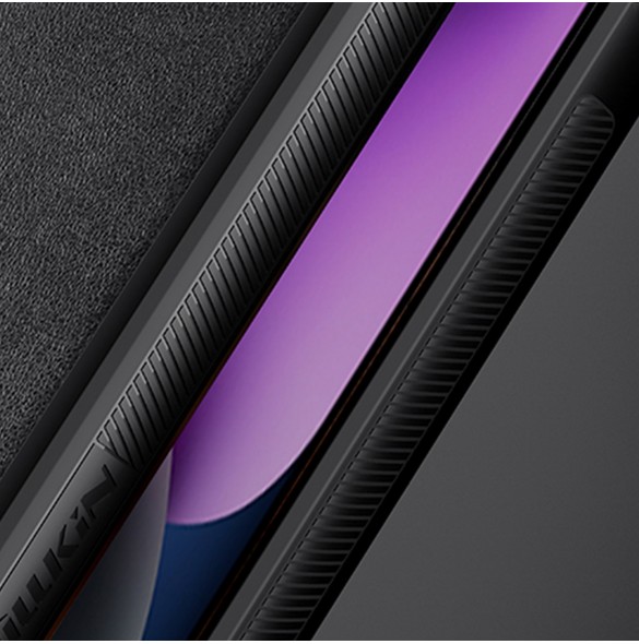 Nillkin CamShield Leather S Fodral iPhone 14 Pro skal med kameraskal blå