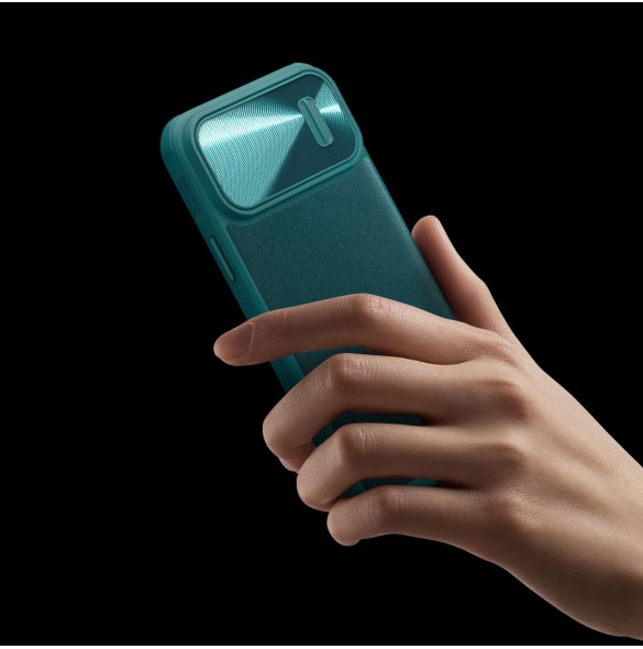 Nillkin CamShield Leather S Fodral iPhone 14 Pro Max skal med kameraskal svart