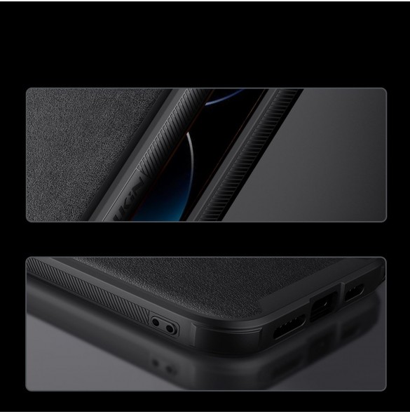 Nillkin CamShield Leather S Fodral iPhone 14 Pro Max skal med kameraskal svart