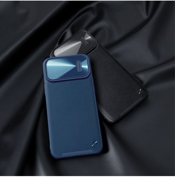 Nillkin CamShield Leather S Fodral iPhone 14 Pro Max skal med kameraskal svart