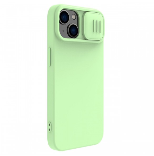 Nillkin CamShield Magnetic Silikonfodral iPhone 14 Plus magnetiskt MagSafe-skal med kameraskydd grönt