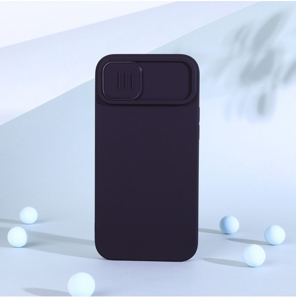 Nillkin CamShield Magnetic Silikonfodral iPhone 14 Plus magnetiskt MagSafe-skal med kameraskydd grönt