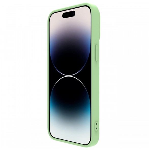 Nillkin CamShield Magnetic Silikonfodral iPhone 14 Pro magnetiskt MagSafe-skal med kameraskydd grönt