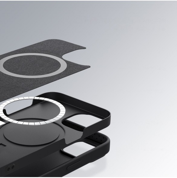 Nillkin CamShield Magnetic Silikonfodral iPhone 14 Pro magnetiskt MagSafe-skal med kameraskydd grönt