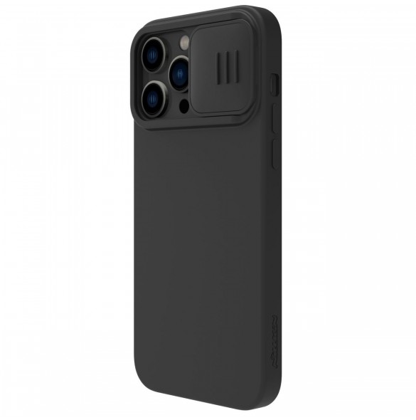 Nillkin CamShield Magnetic Silikonfodral iPhone 14 Pro Max Magnetic MagSafe Skal med kamerafodral Svart