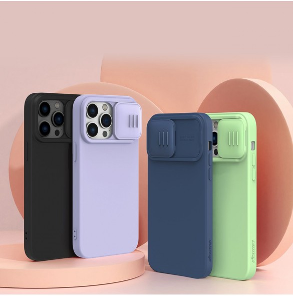 Nillkin CamShield Magnetic Silikonfodral iPhone 14 Pro Max Magnetic MagSafe Skal med kamerafodral Svart
