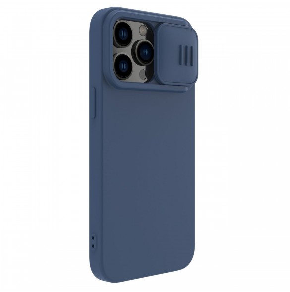 Nillkin CamShield Magnetic Silikonfodral iPhone 14 Pro Max Magnetic MagSafe Skal med kameraskydd blå