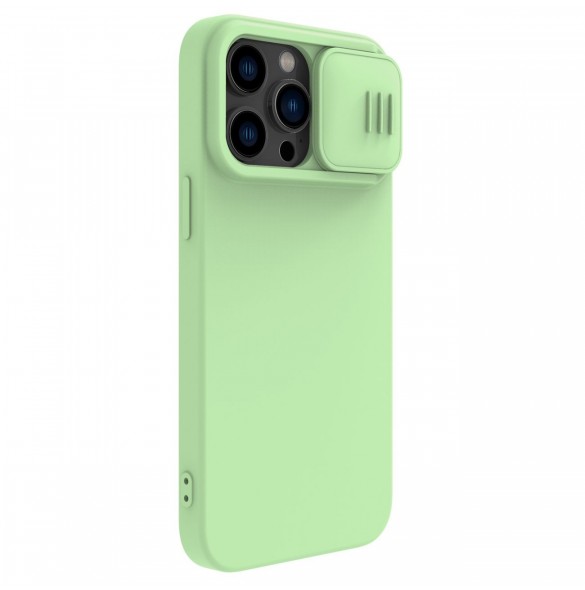 Nillkin CamShield Magnetic Silikonfodral iPhone 14 Pro Max Magnetic MagSafe skal med kameraskydd Grön