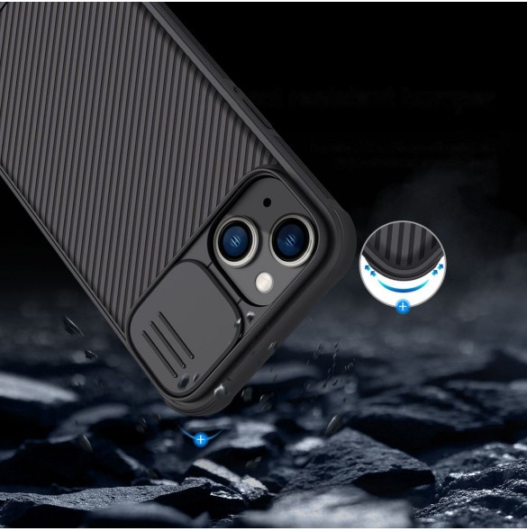 Nillkin CamShield Pro-fodral (PC och TPU) iPhone 14 Plus 6.7 2022 Svart