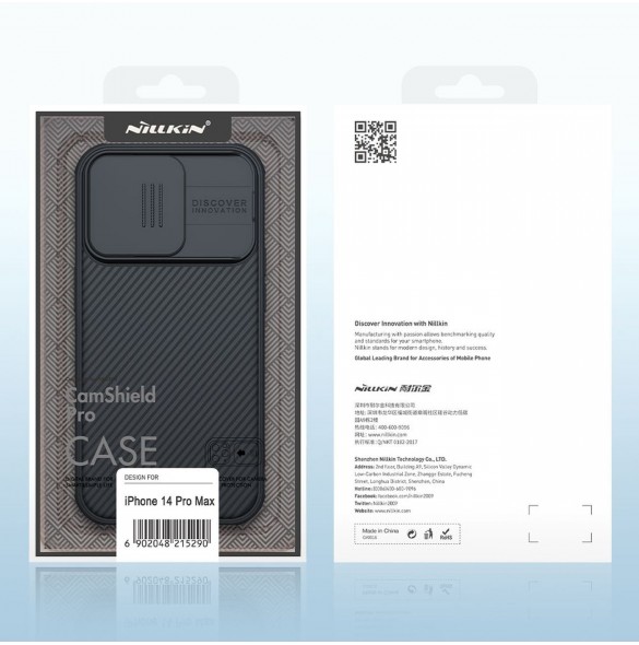 Nillkin CamShield Pro-fodral (PC och TPU) iPhone 14 Pro Max 6.7 2022 Svart