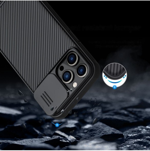 Nillkin CamShield Pro-fodral (PC och TPU) iPhone 14 Pro Max 6.7 2022 Svart