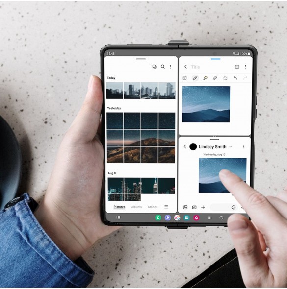 Nillkin CamShield Pro Fodral (kostym) för Samsung Galaxy Z Fold 4 skal med kamerafodral blått