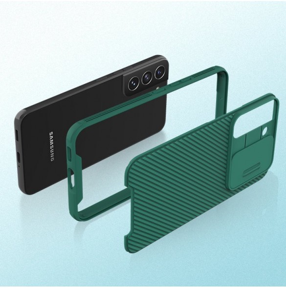 Nillkin CamShield Pro Fodral Armored Pouch Cover Kameraskydd Kamera Samsung Galaxy S22 + (S22 Plus) Blå