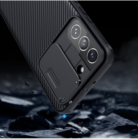 Nillkin CamShield Pro Fodral Armored Pouch Cover Kameraskydd Kamera Samsung Galaxy S22 + (S22 Plus) Blå