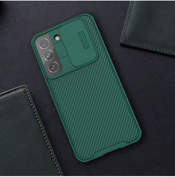 Nillkin CamShield Pro Fodral Armored Pouch Cover Kameraskydd Kamera Samsung Galaxy S22 + (S22 Plus) Blå