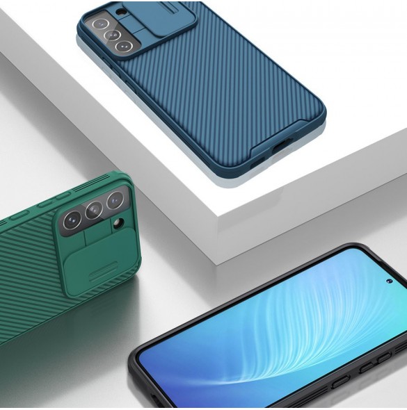 Nillkin CamShield Pro Fodral Armored Pouch Cover Kameraskydd Kamera Samsung Galaxy S22 + (S22 Plus) Blå