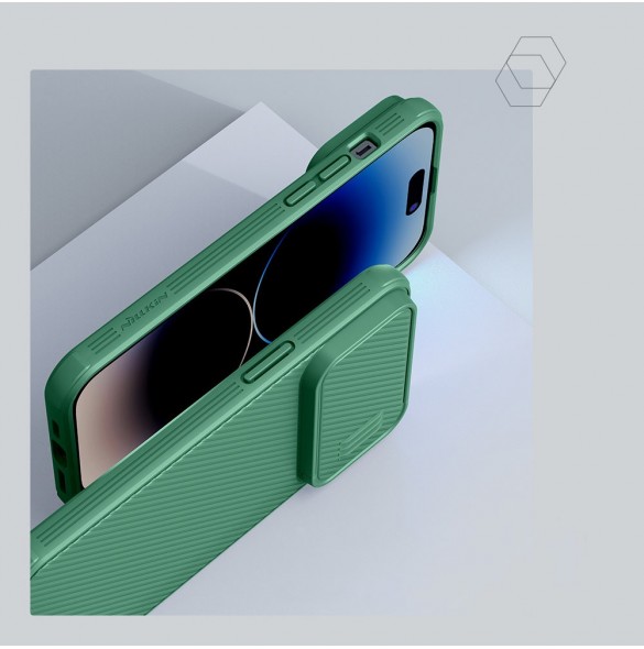 Nillkin CamShield S Case for iPhone 14 Pro Max armored cover camera cover green