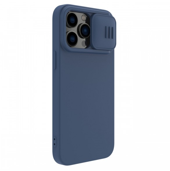 Nillkin CamShield Silky Silicone Case for iPhone 14 Pro Max silicone cover with camera cover blue