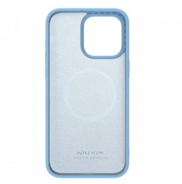 Nillkin CamShield Silky Silicone Case for iPhone 15 Pro Max with Camera Protector - Blue