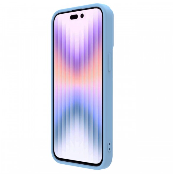 Nillkin CamShield Silky Silicone Case for iPhone 15 Pro with Camera Protector - Blue