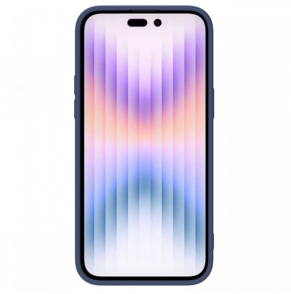 Nillkin CamShield Silky Silicone Case for iPhone 15 Pro with Camera Protector - Dark Blue