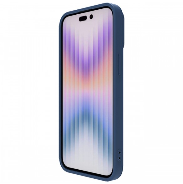 Nillkin CamShield Silky Silicone Case for iPhone 15 Pro with Camera Protector - Dark Blue