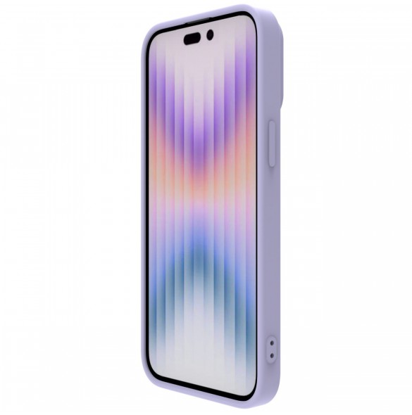 Nillkin CamShield Silky Silicone Case for iPhone 15 Pro with Camera Protector - Light Purple
