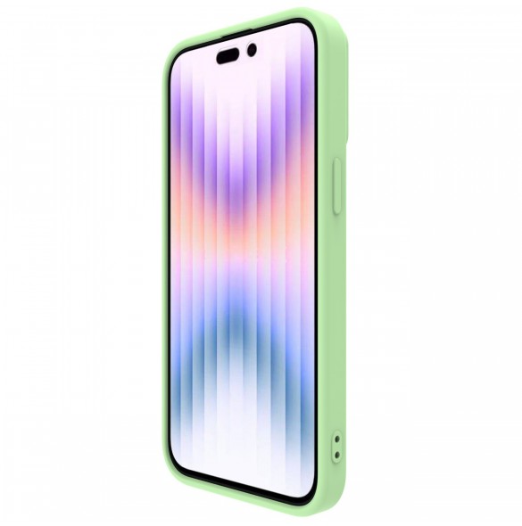 Nillkin CamShield Silky Silicone Case for iPhone 15 Pro with Camera Protector - Mint